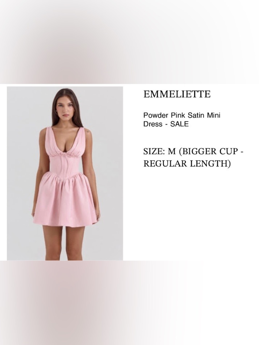 House of CB Powder Pink Satin Mini Dress